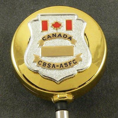 Canada Customs CBSA Badge Retractable ID Holder Reel  