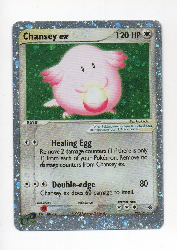 CHANSEY EX 96/109 RUBY & SAPPHIRE POKEMON HOLO CARD  