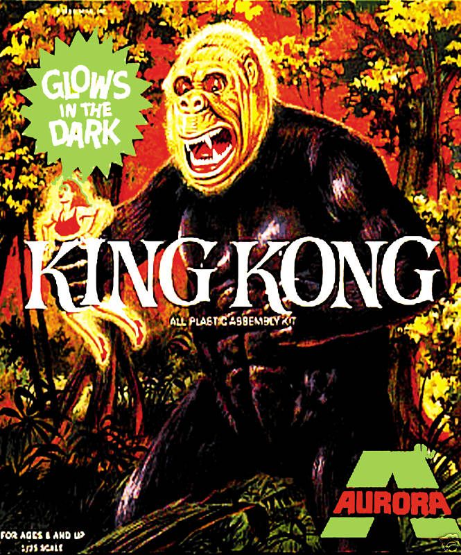 AURORA KING KONG HORROR MOVIE MODEL 70 S RETRO T SHIRT  