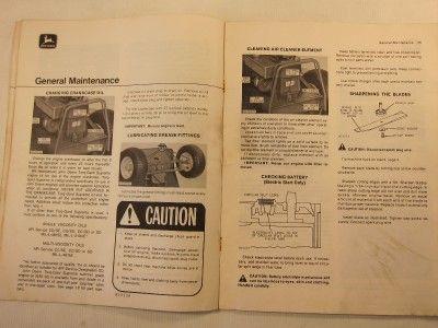 OEM John Deere 57 Riding Mower Operators Manual  