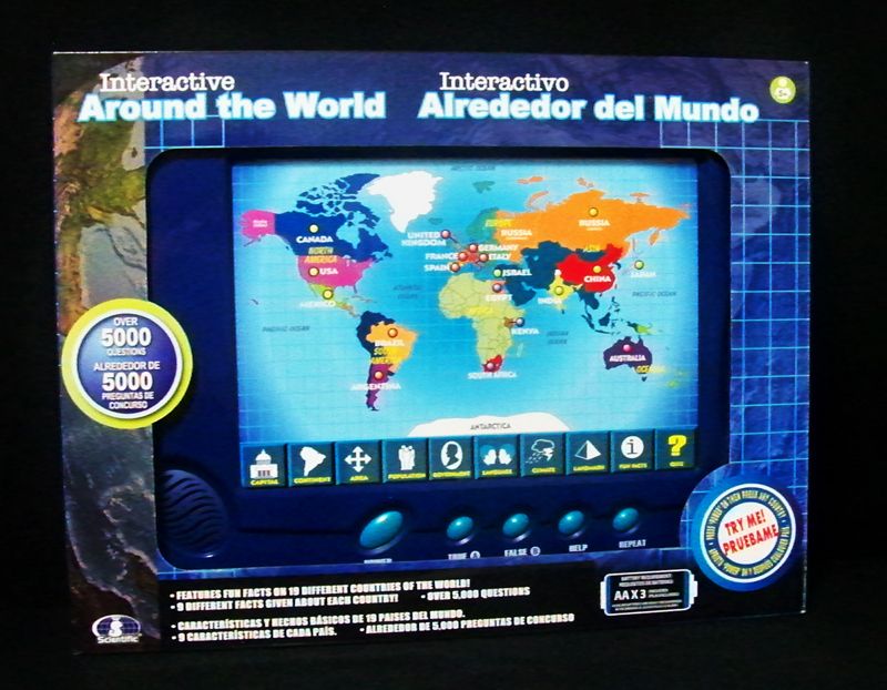   Interactive Around The World Map Geography Quiz Educational Toy  