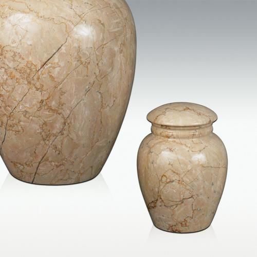 Grecian Travertine Vase Genuine Stone Cremation Urn   Medium   Free 