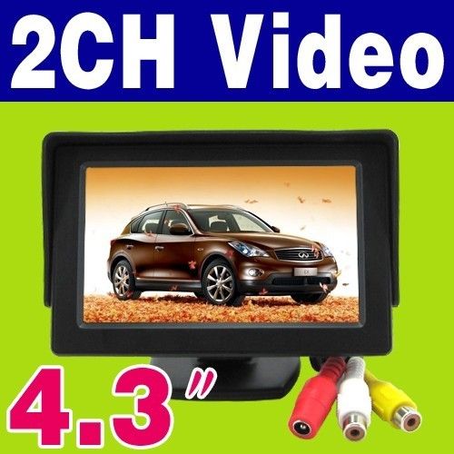 Mini 4.3 Car TFT LCD Rearview reverse Back up Color Camera Monitor 