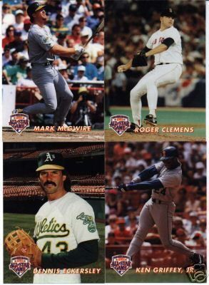 1992 MLB All Star Game Colla BB Cards Clemens Bonds  