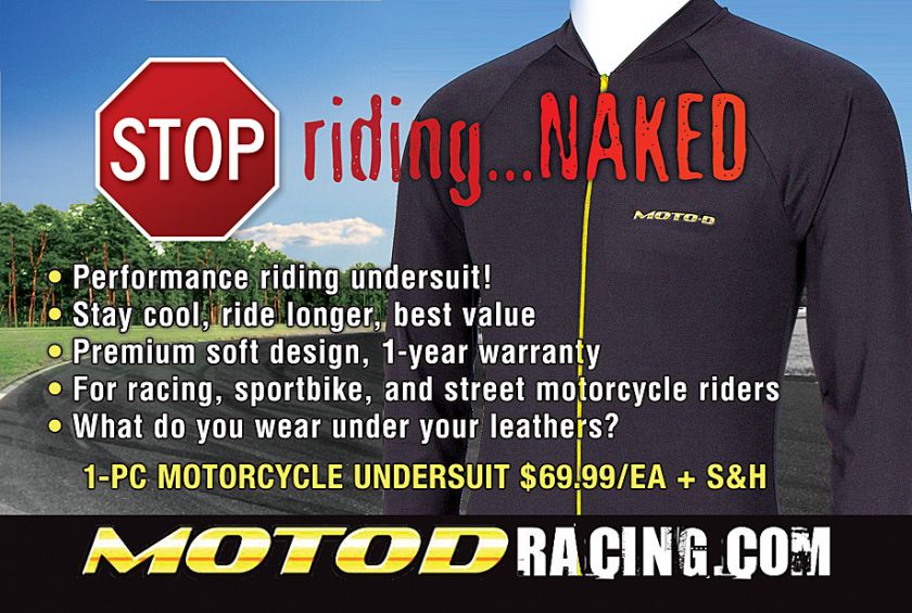 Motorcycle Coolmax Undersuit Inner Suit by MOTO D (medium)  