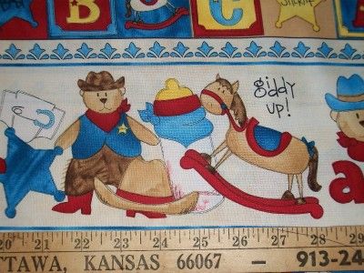 Buck A Roo Baby Teddy Sheriff Cowboy Fabric BTY Yards  