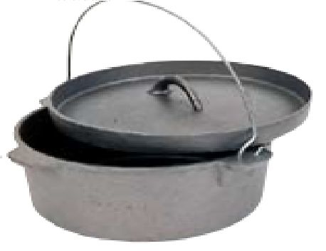 World Famous Cast Iron Cookware   Dutch Oven (4 quart)  