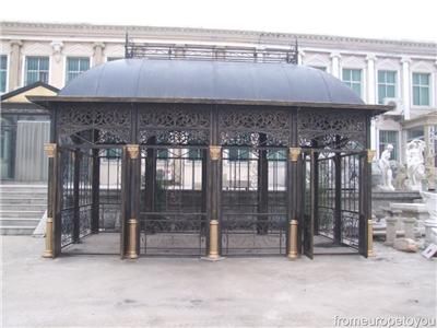 SOLID IRON LARGE GAZEBO   GREENHOUSE CONSERVATORY  