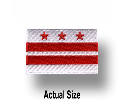 DISTRICT OF COLUMBIA FLAG Iron On Embroidered PATCH  