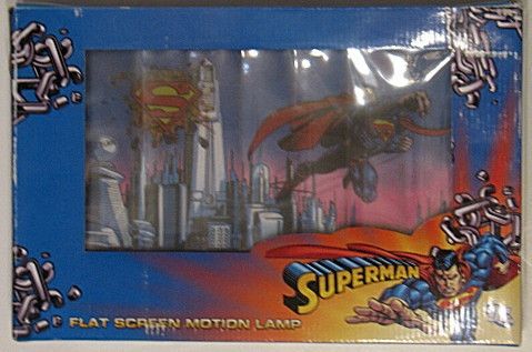 SUPERMAN FLAT SCREEN MOTION LAMP MIB RARE  