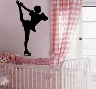 Vinyl Wall Art Decal Sticker Ice Skating Skate Figure  