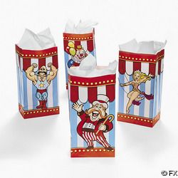   TOP TREAT BAGS Sacks Carnival FAIR PARTY FAVORS CIRCUS Clown POPCORN