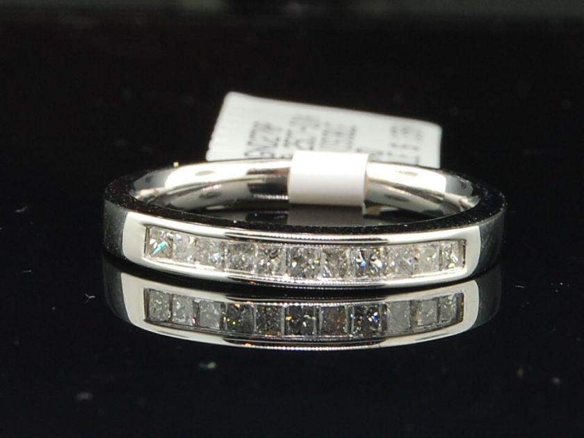  LADIES PRINCESS CUT DIAMOND ANNIVERSARY ENGAGEMENT WEDDING BAND RING 