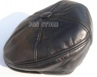 mens 100% real sheep leather beanie Cap/hat *S,M,L,XL  