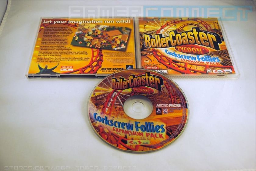 Roller Coaster Tycoon + Corkscrew Follies Windows PC  