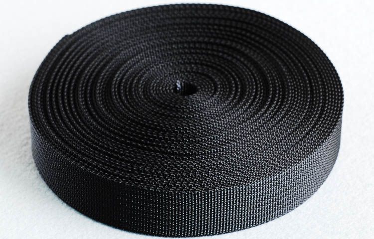 inch 5yds Black Lite Weight Nylon Webbing  