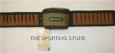 BERETTA LEATHER CORDURA CARTRIDGE BELT WITH POUCH 12g  