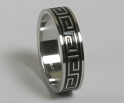 Mens Ladies 316L Stainless Steel Black Celtic Rings Wedding Bands