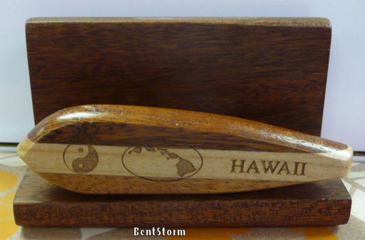 HAWAIIAN HAWAII business card holder SURFBOARD Wood New  