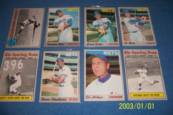 1970 Topps NEW YORK METS Team Lot GIL HODGES Jerry Grote TOM SEAVER 