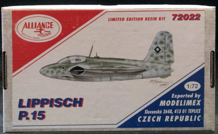 72 Alliance LIPPISCH P 15 German Jet Fighter *MINT*  