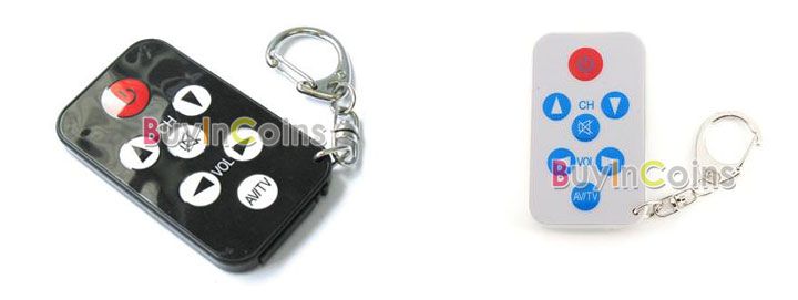 Mini Universal AV TV Remote Controller Keychain Keyring  