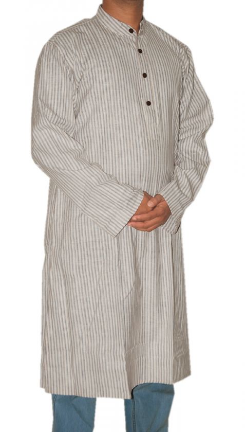 New Indian Yoga Mens Kurta Hand Spun Khadi Fathers Day  